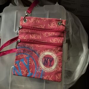 Robin Ruth Pink and Blue Crossbody Bag